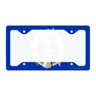 Cadre de plaque d'immatriculation avec drapeau des îles Turcs et Caïcos, couverture universelle en aluminium pour plaque d'immatriculation, accessoires de décoration pour voiture