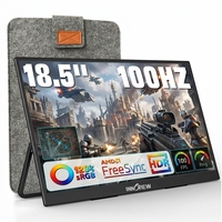 Moniteur portable FHD 1080P 18,5 pouces 100Hz IPS Écran de jeu 120 SRGB Affichage externe avec support pour console PC
