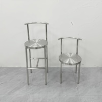 Tabouret de bar moderne, durable et stable en acier inoxydable, chaise confortable avec dossier pour la maison, l'appartement, l'hôtel, la salle à manger, la villa, la réception