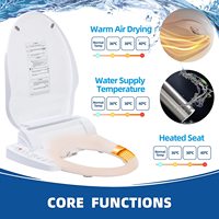 WC intelligent avec bidet électrique, toilette intelligente monobloc, siège de toilette avec bidet