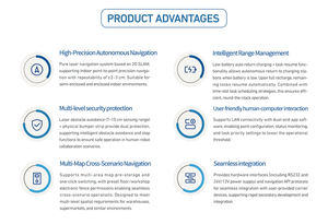 Yeni Dört Tekerlekli Diferansiyel Standart Şasi AGV Robot Şasisi AMR UGV Otomatik Navigasyonlu Mobil Platform SLAM ROS Restoran - Product Image 5