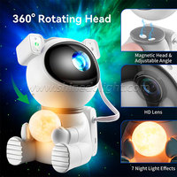 Projecteur d'étoiles galaxies Veilleuse à LED Ciel étoilé Astronaute Lampe de projection pour décoration Chambre à coucher Maison Cadeaux pour enfants