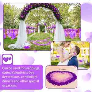 Pétales de fleurs artificielles, 100 pièces, 1 sachet, pétales de <span class=keywords><strong>rose</strong></span>, pétales de <span class=keywords><strong>rose</strong></span> non tissés, mariage, proposition, décorations florales pour anniversaire - Product Image 5