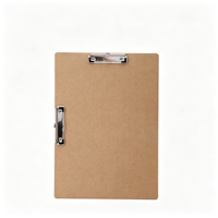 Porte-documents rigide A4 A5 avec clip métallique, logo personnalisé, porte-documents rigide brun pour le bureau, l'école, la papeterie