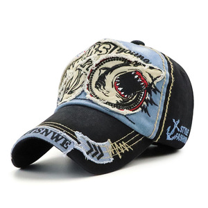 高品质100% 棉仿旧复古男士棒球帽定制刺绣标志 - Product Image 5