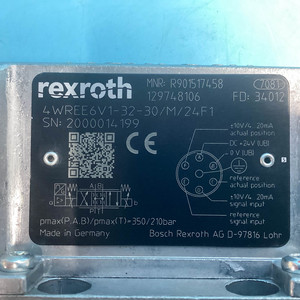4WREE6V1-32-3X/M/24F1 วาล์วควบคุมทิศทางแบบสัดส่วน R901517458, NG6 ขนาด 6 พร้อมระบบควบคุมไฮดรอลิกแบบรวม OBE - Product Image 4