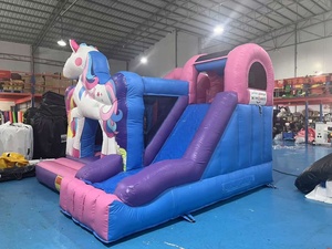 Unicorn Jump Slide Combo 4x4x4m Casa de salto inflable | Tobogán inflable para niños de salto - Product Image 3
