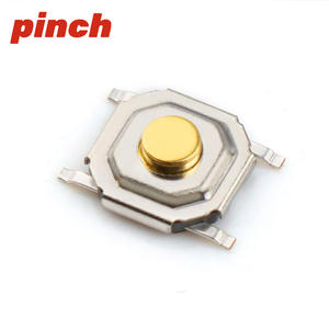 Tactile Switch 4x4mm 4 Pin Copper Head Surface Mount Miniature <b>Button</b> Metal Shell - Product Image 3