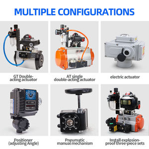 صمام كروي ثلاثي الاتجاهات من الفولاذ المقاوم للصدأ 304 من الفئة الصحية مع مشبك T، صمام كروي هوائي سريع التركيب - Product Image 3