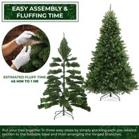 Verschlüsselter PVC-Weihnachtsbaum in voller Größe, künstlicher Kiefernbaum, freistehend für drinnen und draußen, für Zuhause, Hotel, Feiertagsdekoration