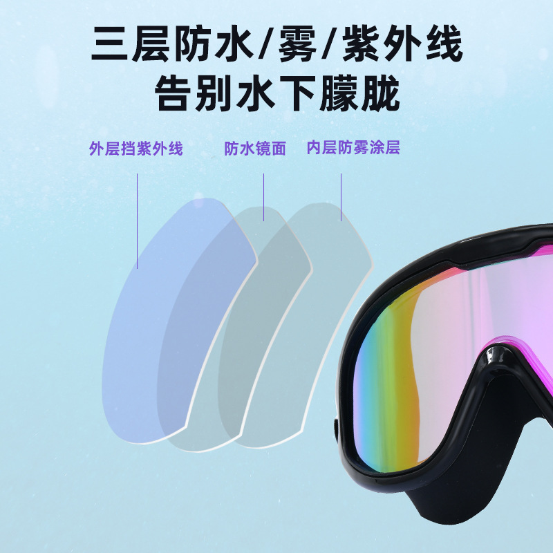 Lunettes de natation Dark Night [Vue grand angle, haute définition, anti-buée] 600