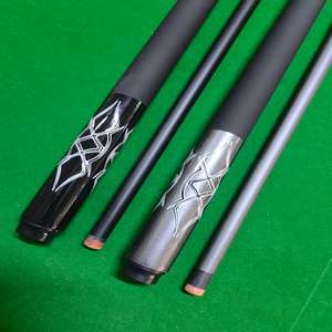 Pasokan Pabrik Tongkat Biliar 2-Piece Berkualitas Tinggi dengan Ujung 13mm Serat Karbon 1/2 Split dan Sambungan Baja Tahan Karat Panjang 147CM - Product Image 4
