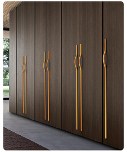 Wardrobe Kitchen <b>Cabinet</b> Drawer Handles Customized Color Modern Europe Simple Aluminum Alloy for Bedroom Bathroom Dresser Hotel - Product Image 3