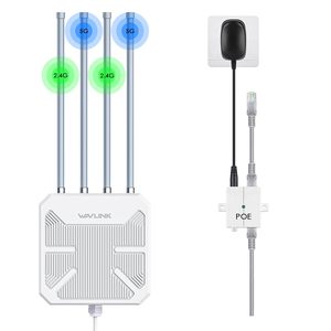 WAVLINK Outdoor <span class=keywords><strong>WiFi</strong></span> 6 Mesh Router Punto DE ACCESO <span class=keywords><strong>WiFi</strong></span> de largo alcance con PoE, amplificador de señal de extensor <span class=keywords><strong>WiFi</strong></span> para Starlink Garage Hotel - Product Image 1