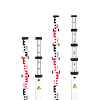 Pièces d'instruments de mesure : Mire de nivellement interne de 2e génération, 3m et 5m, avec graduation centimétrique et marquage E, pour travaux de topographie et de construction