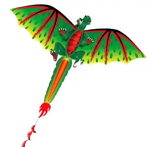 Green color 3D dragon kite and hengda brand dragon kites