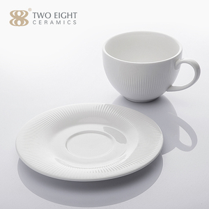 Ristorante personalizzato bianco porcellana tazza di <span class=keywords><strong>caffè</strong></span> Espresso tazza di ceramica con piattino <span class=keywords><strong>Set</strong></span> di fabbrica all'ingrosso per Logo personalizzato omaggi - Product Image 2