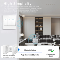 Module d'automatisation domestique intelligent Mini Matter SIXWGH haute compatibilité 16A, WiFi sans fil, prend en charge HomeKit Alexa pour système de maison intelligente