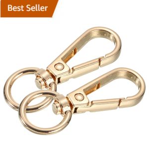 Boucles à ressort pivotantes en métal Porte-clés O Ring Homard Fermoir Griffe Mousqueton <span class=keywords><strong>Collier</strong></span> de <span class=keywords><strong>chien</strong></span> Mousqueton Sac à main Accessoires de bricolage - Product Image 1
