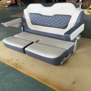 Feitine ที่นั่งเรือยอชท์แบบหรูหราสีเรือ3-seater พับได้ที่นั่งเรือท้องแบนสำหรับเรือท้องแบน - Product Image 6