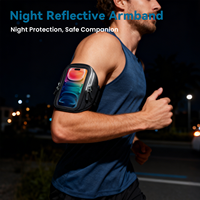 Brazalete Deportivo para Celular con Pantalla Táctil, Impermeable, Transpirable, Resistente a Impactos, con Cierre, de Poliéster y PVC, Superventas