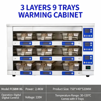 Armoire isotherme commerciale en acier inoxydable pour viande et aliments, deux niveaux quatre plateaux, deux niveaux six plateaux, pour chaînes de restauration rapide et restaurants occidentaux