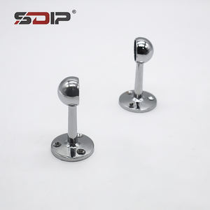 Accessoires de meubles-Support de tube de rail de guidage de rideau de garde-robe simple/<span class=keywords><strong>double</strong></span> en alliage de zinc pour tiges de support fixes - Product Image 2