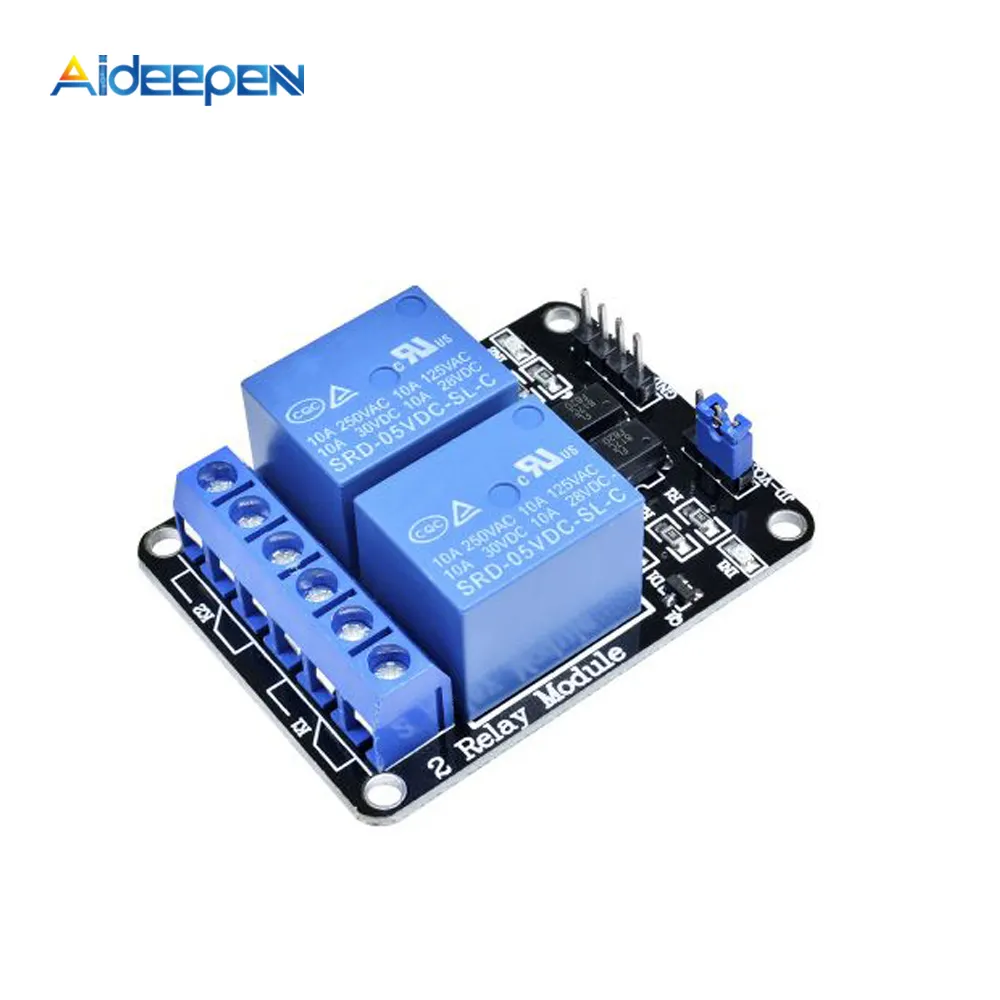 2 Channel Relay Module DC 5V with Optocoupler for PIC AVR DSP ARM for Arduino New Function