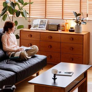 Commode à neuf tiroirs Fangguo en bois de cerisier, meuble de rangement pour salon et chambre à coucher - Product Image 2