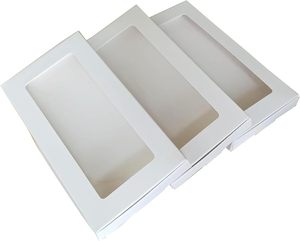 Caja Blanca Pequeña <span class=keywords><strong>para</strong></span> Regalos con Ventanas Transparentes, Juego de Cajas de Regalo Kraft <span class=keywords><strong>para</strong></span> Regalos, Caja de Regalo <span class=keywords><strong>para</strong></span> Propuesta, Boda, Graduación, Blanca - Product Image 6
