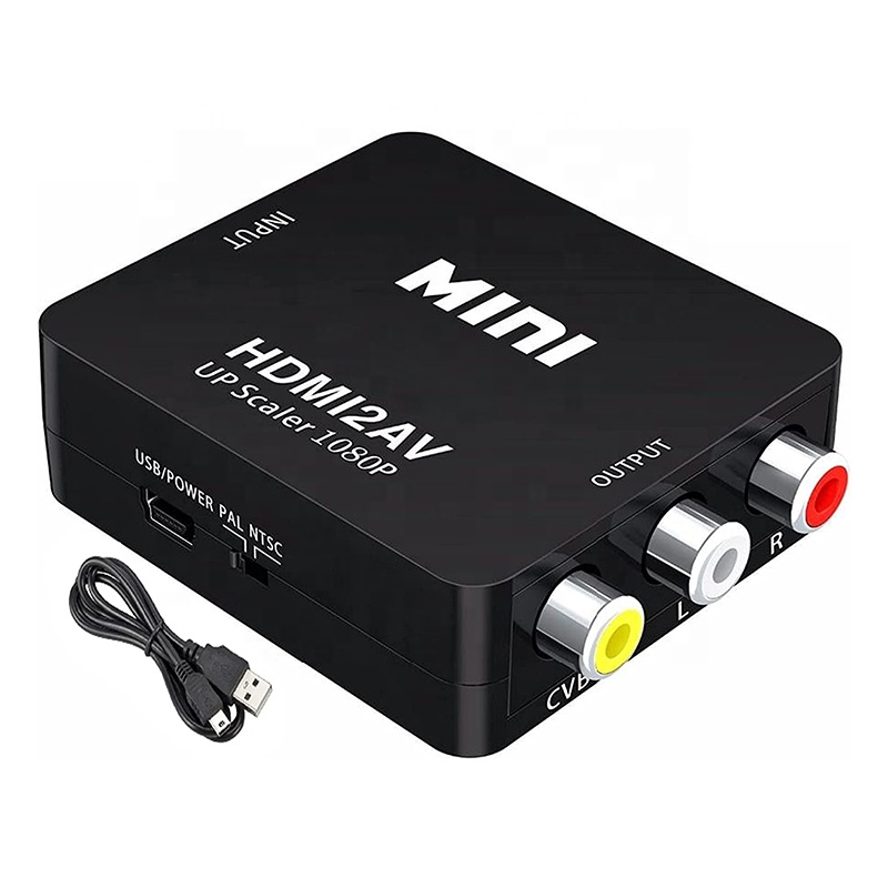 Convertitore HDMI2AV 1080P 60Hz componente convertitore adattatore adattatore AV HDMI a composito 3 RCA