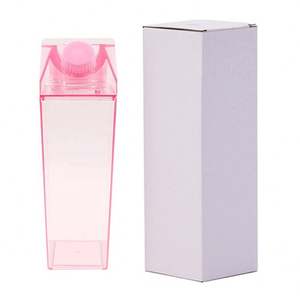 Best Selling Custom Logo High Quality Clear Pink Transparent Colored Milk Carton BPA Free Reusable Leak-Proof <b>Plastic</b> Applicable - Product Image 5