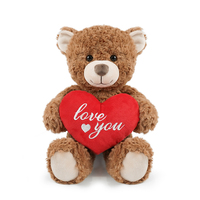 Un ours en peluche de haute qualité tenant un objet en forme de cœur pour exprimer l'amour.