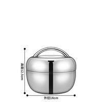 Boîte à lunch isotherme en acier inoxydable, capacité 1-3L, avec poignée, pour la conservation de la fraîcheur des aliments