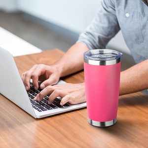 Stainless Steel 20oz Insulated Tumbler Leakproof Reusable Coffee Mug Hot Car <b>Cups</b> Water Bottle - Product Image 3