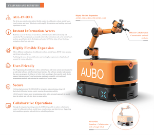 AUBO-AMR300-I5H หุ่นยนต์คอมโพสิตที่สามารถขยายการใช้งานได้สูง พร้อมระบบวิชั่น 2D/3D และอุปกรณ์ปลายแขน สำหรับโรงงานยานยนต์ - Product Image 3