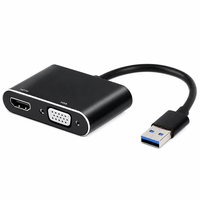 Adaptateur USB 3.0 vers HDMI et VGA, convertisseur USB vers HDMI VGA, adaptateur vidéo double moniteur pour ordinateur portable, PC, bureau, maison, travail
