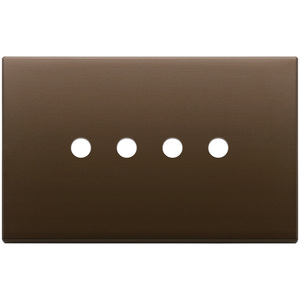 4Mx4 <b>Round</b> Dark Bronze <b>Brushed</b> Plate 14.7x9.7x1.4 Wall Switch Cover - Product Image 1