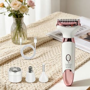 Depiladora Eléctrica Recargable 4 en 1, Recortadora de Bikini, Depilación Corporal y Púbica sin Dolor, con Pantalla LED - Product Image 3