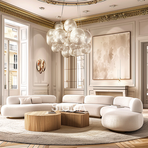 Ensemble modulaire confortable en tissu doux et éponge, design moderne, nouvelle arrivée, mobilier de salon pour appartement et centre commercial - Product Image 3