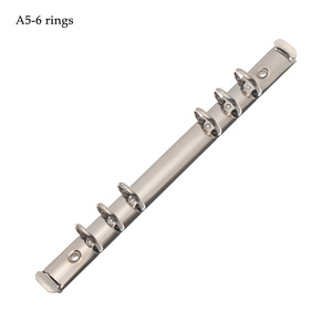 A5 Kim Loại Vòng Chất Kết Dính Clip Với Trở Lại Bảng Điều Chỉnh 6 Có Thể Tháo Rời Rời Lá Ràng Buộc Dải Cho Dữ Liệu Cuốn Sách Album Máy Tính Xách Tay Nộp Hồ sơ Sản Phẩm - Product Image 2