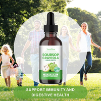 YanniGlow OEM ODM Compléments Alimentaires à Base de Plantes Gouttes de Corossol Graviola avec Soutien Antioxydant pour le Système Immunitaire et la Santé Digestive
