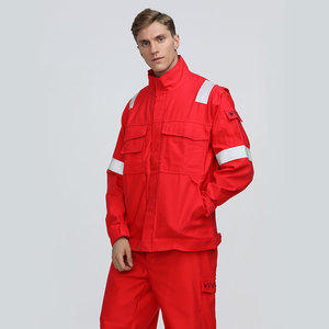 Conjunto de Ropa de Trabajo Ignífuga Newco, Manga Larga, Algodón Grueso, Uniforme de Invierno para Trabajadores, Tipo Dividido, Hecho a Medida - Product Image 1