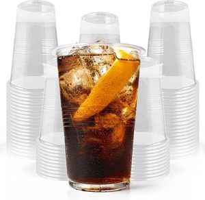 Gobelets jetables transparents en PET avec impression de logo personnalisé, 12 oz, 16 oz, gobelets en plastique PET, gobelets à thé et à café jetables, gobelets parfait - Product Image 1