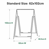 Penyangga Papan A-Frame Baja Galvanis 60cm X 102cm Tempat Poster Dua Sisi Untuk Penggunaan Iklan Taman Lanskap Halaman
