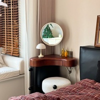 Commode d'angle minimaliste de style italien, armoire de rangement intégrée, petit appartement, design en bois massif, chambre à coucher, luxe léger, maquillage