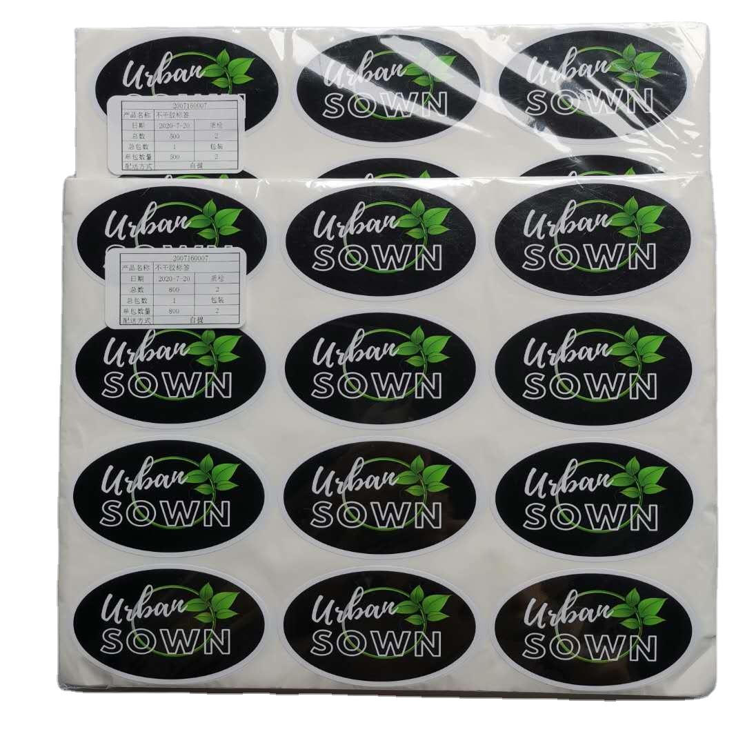 Stiker Label Perekat Bulat dan Oval Label Kemasan Kiss Cut Stiker Cetak Logo Kustom Tahan Air Vinil CMYK Spot UV ZH200