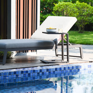 Meubles <span class=keywords><strong>de</strong></span> <span class=keywords><strong>jardin</strong></span> pour la plage <span class=keywords><strong>Table</strong></span> auxiliaire en métal Terrasse Hotel Resort Restaurant Café <span class=keywords><strong>Table</strong></span> <span class=keywords><strong>d</strong></span>'<span class=keywords><strong>appoint</strong></span> extérieure en aluminium pour chaise longue - Product Image 5