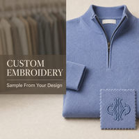 Pull en maille personnalisé pour homme à col montant et fermeture éclair courte, service OEM ODM, marque privée, hauts décontractés à manches longues pour l'automne et l'hiver