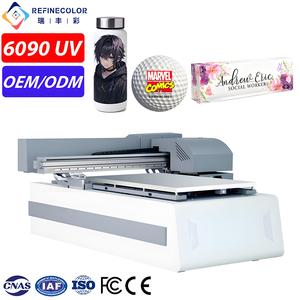 Refinecolor Factory Sell <span class=keywords><strong>6090</strong></span> Impresora UV Flatbed A1 Vaso Máquina de impresión para pelotas de golf Placa de nombre de vidrio Pegatinas para funda de teléfono - Product Image 1